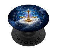 Celestial Libra Scales in a Starry Cosmic Realm PopSockets Adhesive PopGrip