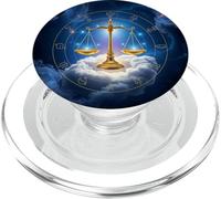 Celestial Libra Scales in a Starry Cosmic Realm PopSockets PopGrip for MagSafe