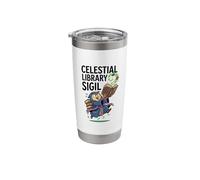 Celestial Library Sigil Owl Wizard Book Magic Stainless Steel Insulated Tumbler