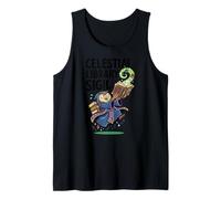Celestial Library Sigil Owl Wizard Book Magic Tank Top