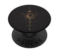 Celestial Line Astrology Sun Moon Stars Planets Black PopSockets Adhesive PopGrip