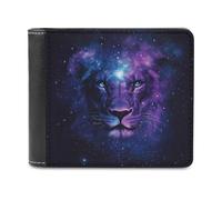 Celestial Lion Bifold Wallet PU Leather Pocket Wallet Slim Purse for Women Men Gifts