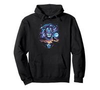 Celestial Lion Galaxy Space Savanna Night Sky Design Pullover Hoodie