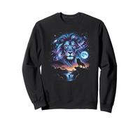Celestial Lion Galaxy Space Savanna Night Sky Design Sweatshirt