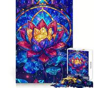 Celestial Lotus Bloom Jigsaws 1000 Pieces for Adults Brain Capacity Quiet Recreation Secure Lock Thoughtful Gift size 38x52cm