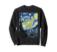 Celestial Luna Moth van Gogh Starry Night Art Sweatshirt