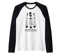 Celestial Lunar Gardening Moon Phase Plant Raglan Baseball Tee