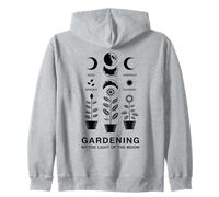 Celestial Lunar Gardening Moon Phase Plant Zip Hoodie