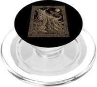 Celestial Lynx Totem Woodcut Constellation Wild Cat Forest M PopSockets PopGrip for MagSafe