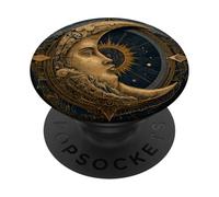 Celestial Moon Face Sun Art Mystic PopSockets Adhesive PopGrip
