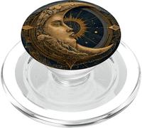 Celestial Moon Face Sun Art Mystic PopSockets PopGrip for MagSafe