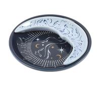 Celestial Moon Stacking Trinket Dish Set, 2-Piece, Navy Blue and White