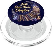 Celestial Moon Stars Navy Bookish Just One More Chapter Book PopSockets PopGrip for MagSafe