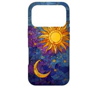 Celestial Moon Sun Stained Glass Cosmic Astronomy Art Case for iPhone 17 Pro