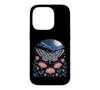 Celestial Moth in Moonlit Flower Garden Case for iPhone 14 Pro