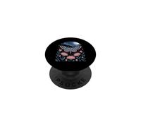 Celestial Moth in Moonlit Flower Garden PopSockets Adhesive PopGrip