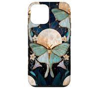 Celestial Moth Moon Floral Art Nouveau Gothic Aesthetic Iris Case for iPhone 12 mini