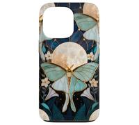 Celestial Moth Moon Floral Art Nouveau Gothic Aesthetic Iris Case for iPhone 13 Pro