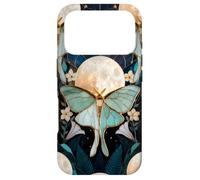Celestial Moth Moon Floral Art Nouveau Gothic Aesthetic Iris Case for iPhone 17 Pro
