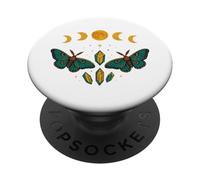Celestial Moths & Moon Phases - Mystical Cosmic PopSockets Adhesive PopGrip