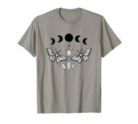 Celestial Moths & Moon Phases - Mystical Cosmic T-Shirt