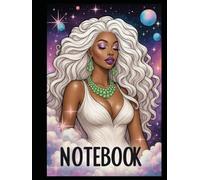 "Celestial Muse: Lined Notebook for Inspired Thoughts": "Celestial Muse Creative Journal - Large Lined 8.5 x 11 Notebook, 170 Pages, Afrocentric Cosmic Cover for Writing, Planning, and Dreams"