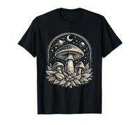 Celestial Mushroom Moon Planet Witchy Fungi Forest T-Shirt