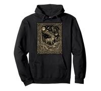 Celestial Mystic Stag Constellation Tarot Card Pullover Hoodie