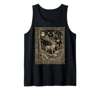 Celestial Mystic Stag Constellation Tarot Card Tank Top