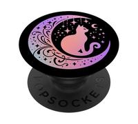 Celestial Mystical Ethereal Cat Fantasy Divine Stars Zodiac PopSockets Adhesive PopGrip