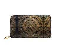 Celestial Mythology print Wallet for Travel, Leather Wallet with Zipper
