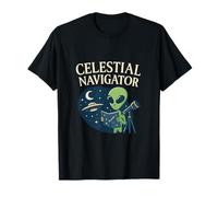 Celestial Navigator Alien UFO Space Humor Design T-Shirt