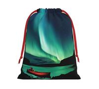 Celestial Night -Print Drawstring Gifts Bags M Size - Soft Flannel Fabric Reusable For Wedding Party Favors Gifts Packaging