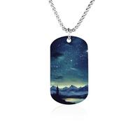 Celestial Night Sky Necklace Gift for Girlfriend Boyfriend, Long Chain Pendant Custom with Picture, Personalized Necklace Gift for Christmas Anniversary Family Birthday Valentine's Day