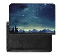 Celestial Night Sky Passport Holder & Travel Wallet Passport Cover Protector Essentials with Credit Card Slots
