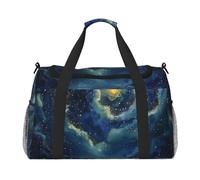 Celestial Night Sky Printed Travel Duffle Bag for Men Women Large Sport Gym Bag Handbag with Shoulder Strap for Travel Weekend Fishing Hunting