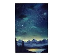 Celestial Night Sky Puzzles 1000 Pieces Personalized Jigsaw Puzzles Wooden Photo Puzzle for Adults Family Picture Puzzle Gifts for Wedding Birthday Valentine's Day Gifts(29.5" x 19.7")