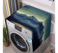 Celestial Night Sky Washer And Dryer Cover with Storage Pockets for The Top Load Dustproof Washing Machine Cover Flax Appliance Protector Mat Pad Home Kitchen Laundry Room Accessory 54.5x20.5 In