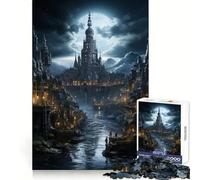 Celestial Nocturnal Spire 1000 Piece Jigsaws for Teenagers Puzzle Smart Training Tranquil Escape Flawless Cut Memorable Gift size 50x75cm