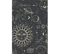 Celestial Notebook Blank Lined 6x9 - Universe: Astrology and Astronomy Journal with Sun Moon Stars