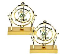 Celestial Orbit Perpetual Motion Pendulum, Perpetual Motion Machine Kinetic Art Sculptures, Rotating Orbit Ornaments, Suitable For Offices, Homes, And Astronomy Enthusiasts (2pcs)