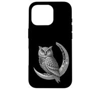 Celestial Owl Geometric Art Moon Phases and Cosmic Symbol Case for iPhone 16 Pro
