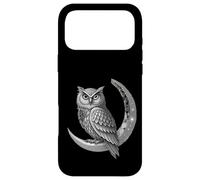 Celestial Owl Geometric Art Moon Phases and Cosmic Symbol Case for iPhone 17 Pro Max