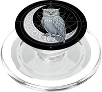 Celestial Owl Geometric Art Moon Phases and Cosmic Symbol PopSockets PopGrip for MagSafe