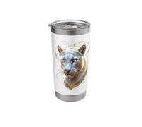 Celestial Panther Majesty - Elegant Spirit Animal Art Stainless Steel Insulated Tumbler
