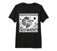 Celestial Pearl Danio Line Art Aquarist Premium T-Shirt