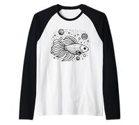 Celestial Pearl Danio Line Art Aquarist Raglan Baseball Tee