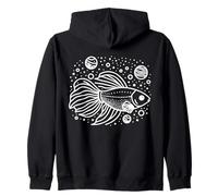 Celestial Pearl Danio Line Art Aquarist Zip Hoodie