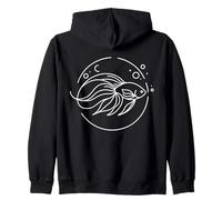 Celestial Pearl Danio Line Art Aquarist Zip Hoodie