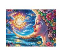 Celestial Personification 500 Piece Count Premium Jigsaw Puzzle Starry Sun Bloom For Adults Teens 14+ Concentration Training Indoor Game Family Game Night Creativity Gift Giving 500 PCS